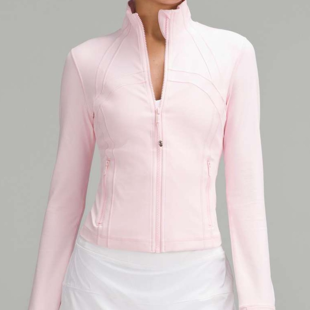 Lululemon cropped define jacket in strawberry milkshake